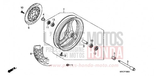 FRONT WHEEL XL125VA de 2010